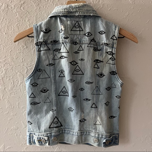 Levi’s Evil Eye Jacket Denim Vest Blue S - Picture 5 of 12